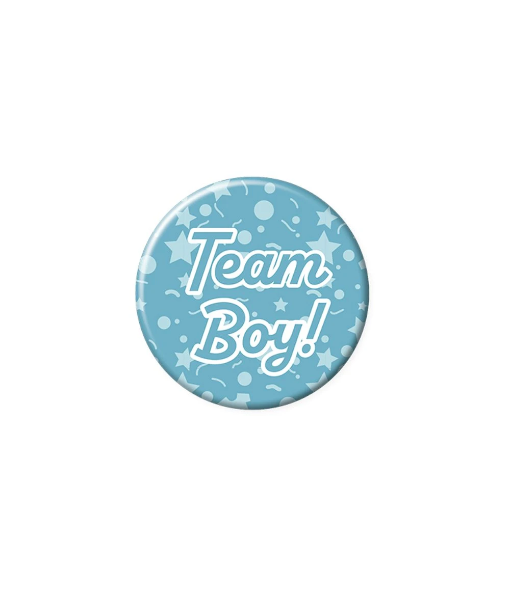 Button Small Gender Reveal Team Boy - Afbeelding 2
