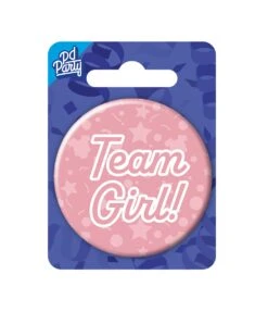Button Small Gender Reveal Team Girl