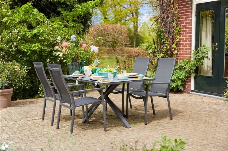 Hartman Aruba Dining Tuinstoel Stapelbaar Antraciet - Afbeelding 5