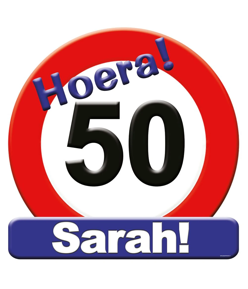Huldeschild 50 Jaar Sarah