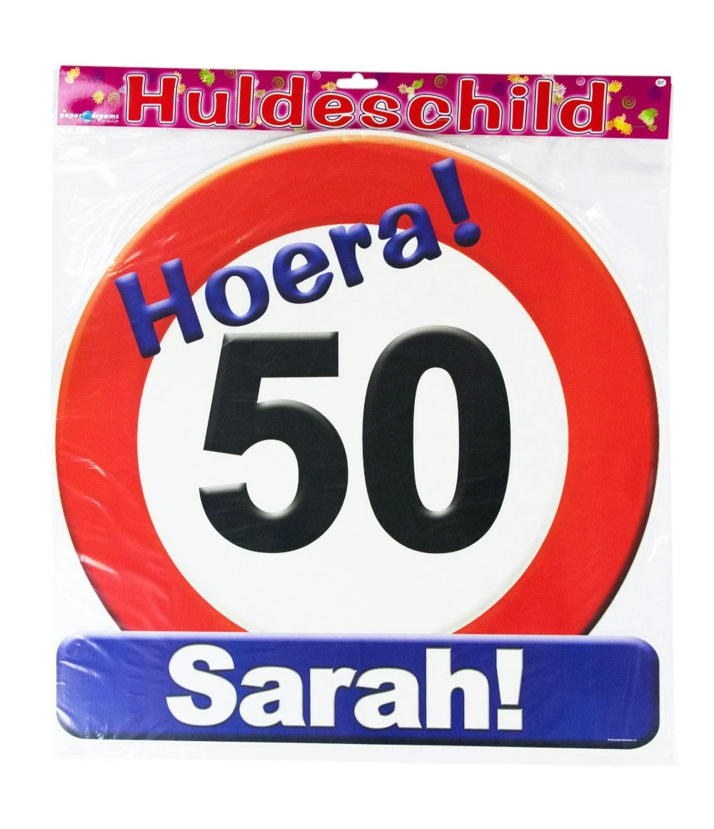 Huldeschild 50 Jaar Sarah - Afbeelding 2