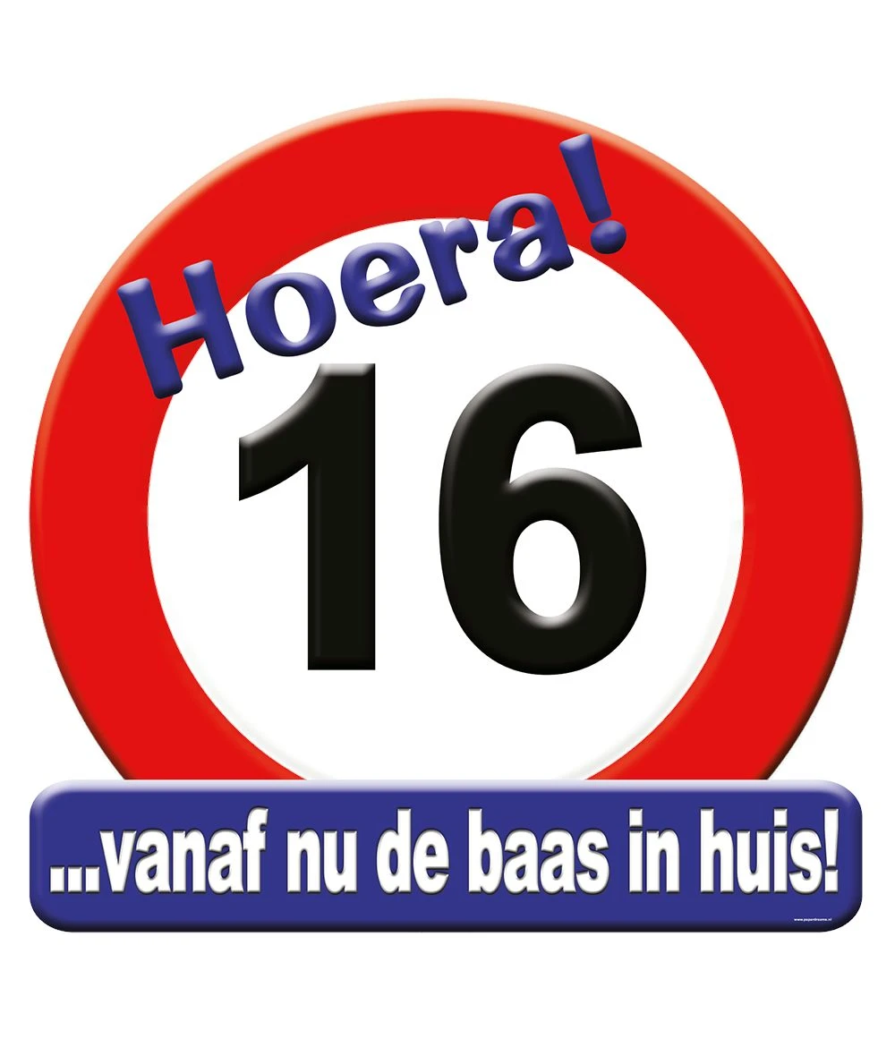 Huldeschild 16 Jaar
