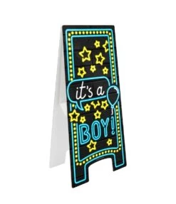 Neon Waarschuwingsbord It's A Boy !