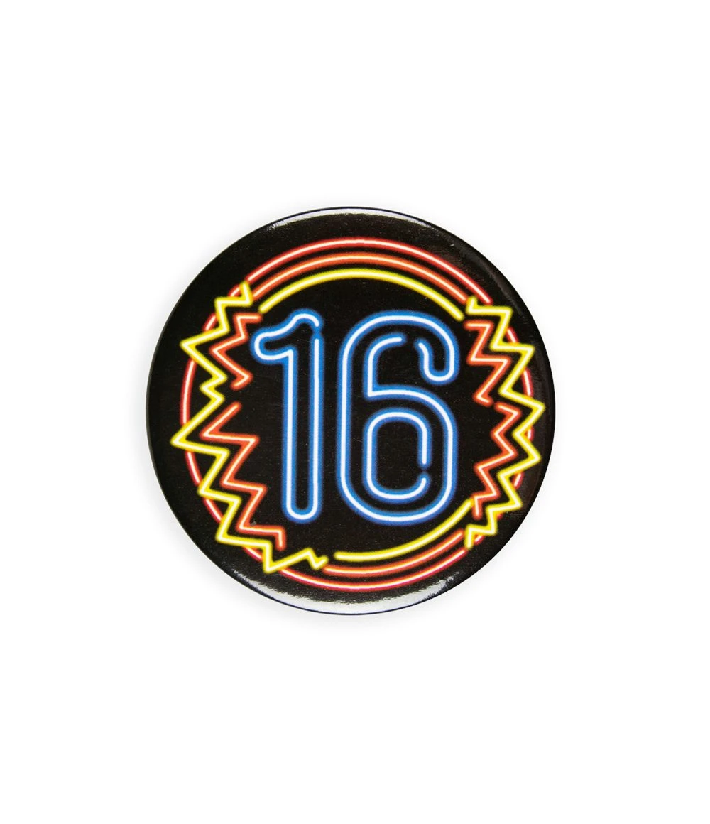 Neon Button 16 Jaar OP=OP