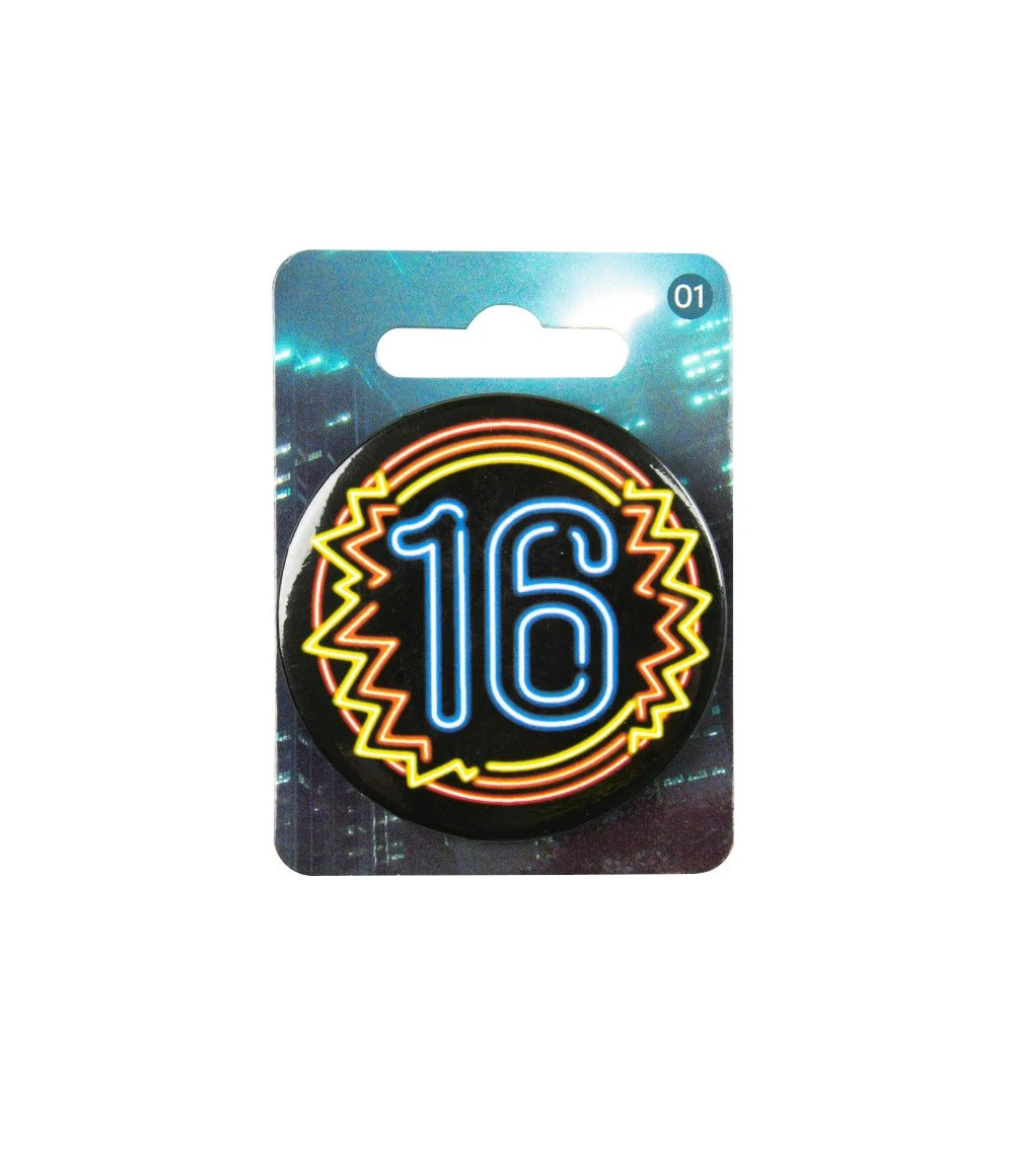 Neon Button 16 Jaar OP=OP - Afbeelding 2
