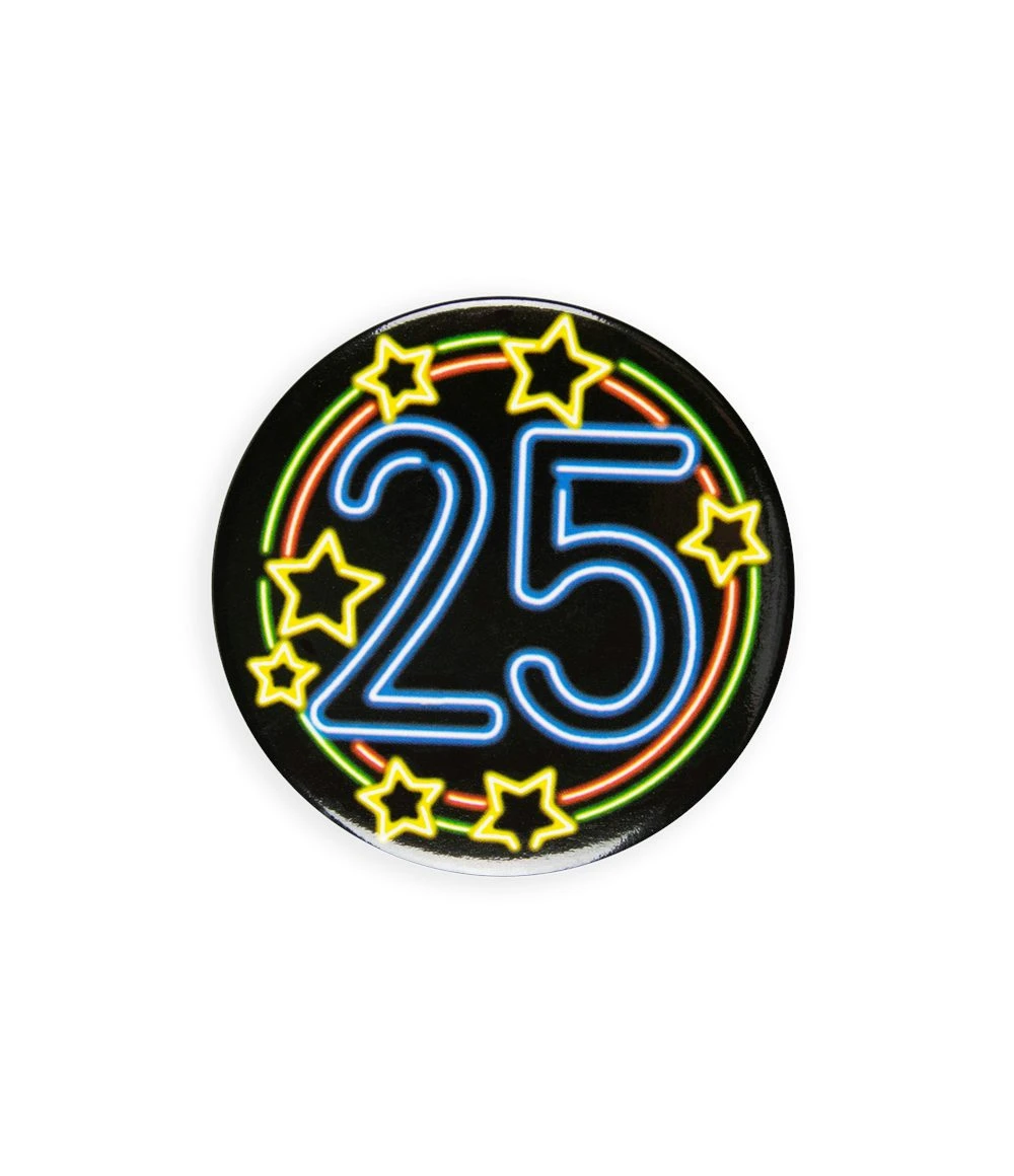 Neon Button 25 Jaar OP=OP