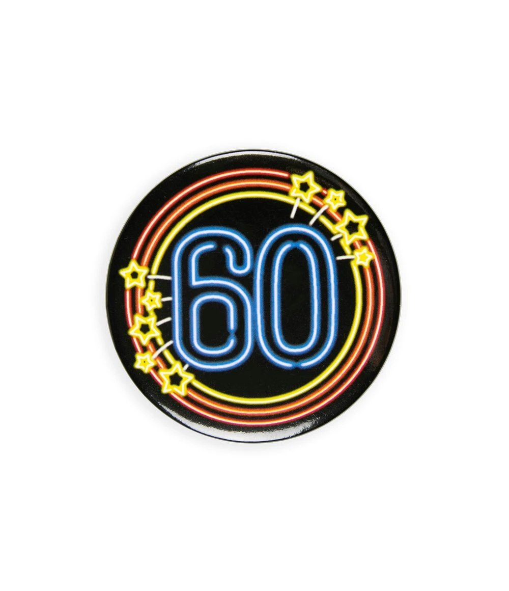 Neon Button 60 Jaar OP=OP
