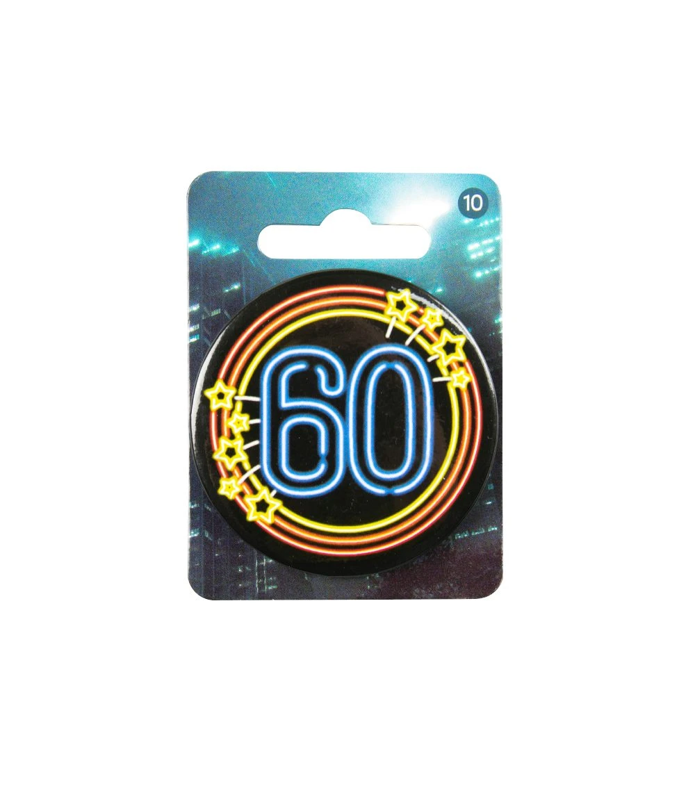 Neon Button 60 Jaar OP=OP - Afbeelding 2