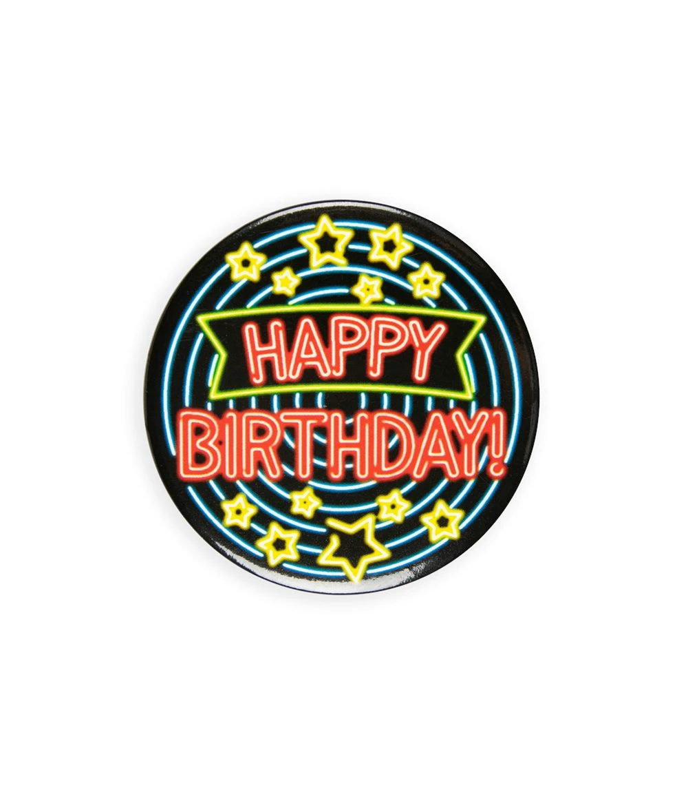Neon Button Happy Birthday OP=OP