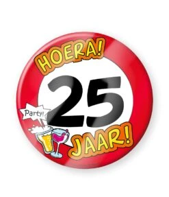 Bierviltjes Hoera 25 Jaar! 6 Stuks