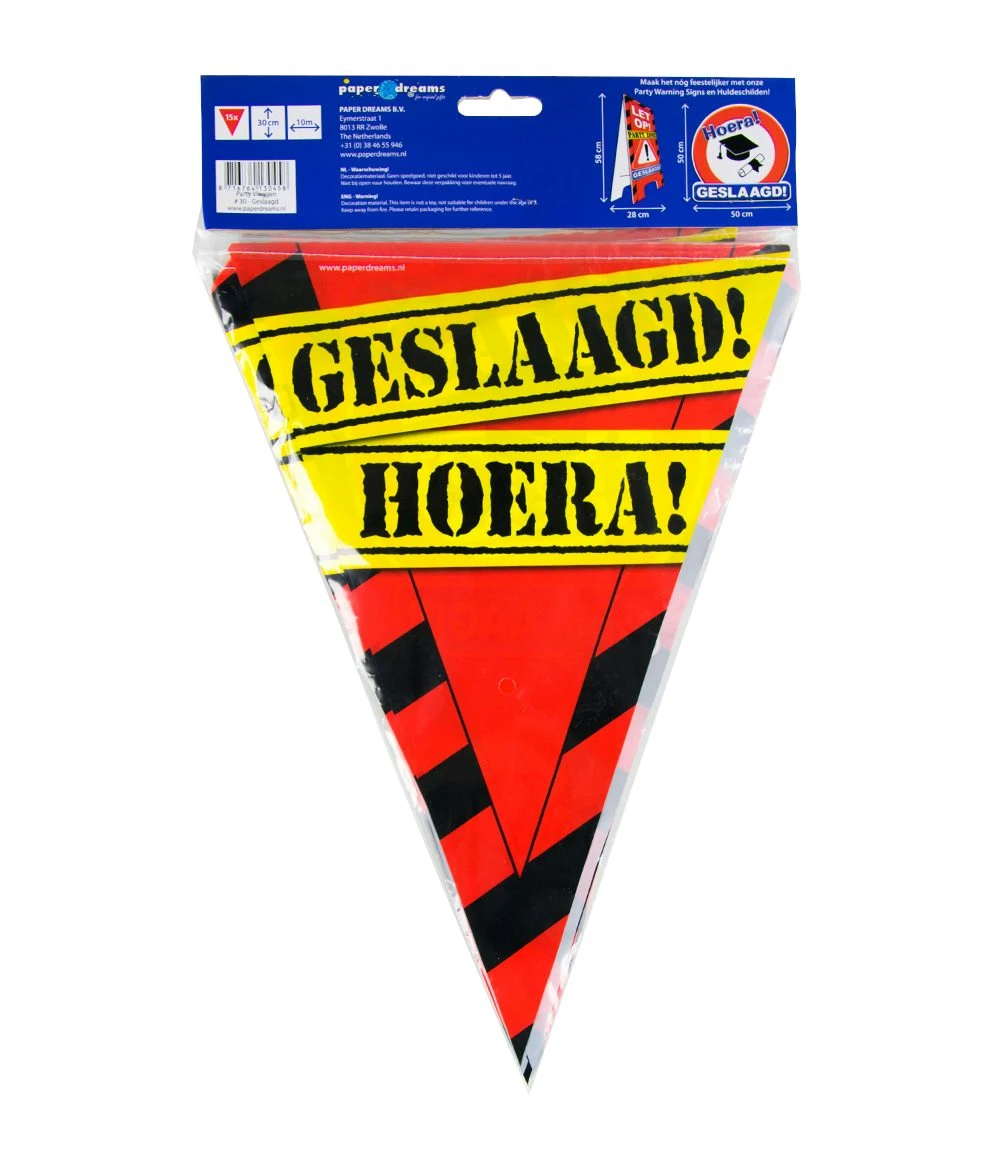 Vlaggenlijn Geslaagd 10 Meter - Afbeelding 3