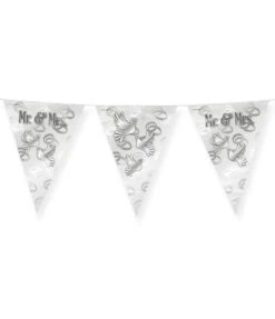 Vlaggenlijn Folie Mr. & Mrs.
