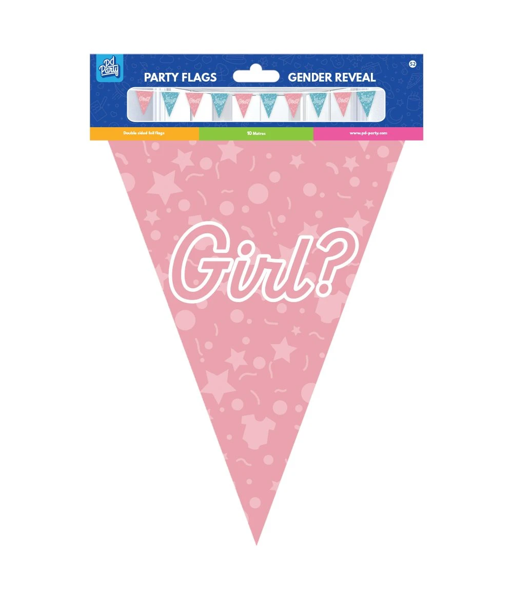 Folie Vlaggen Gender Reveal