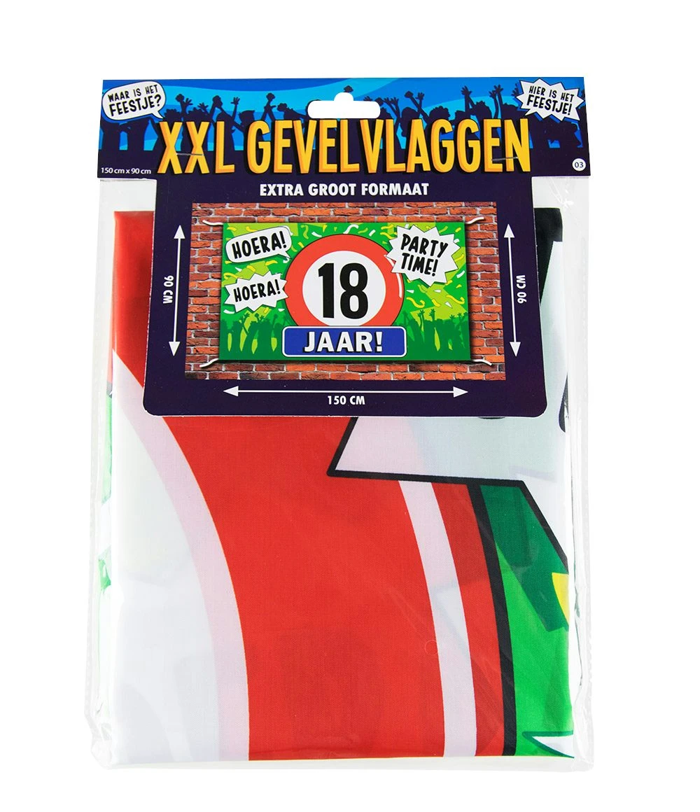 Gevel Vlag 18 Jaar Op=Op - Afbeelding 2
