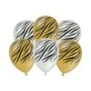 Ballonnen Zebra 6 Stuks