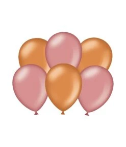 Ballonnen Chrome Koper En Metallic Roze Koper 6 Stuks
