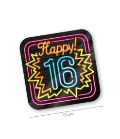 Neon Onderzetters 16 Jaar OP=OP