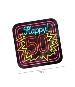 Neon Onderzetters 50 Jaar OP=OP
