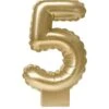 Folieballonkaars Goud 5