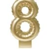 Folieballonkaars Goud 8