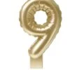 Folieballonkaars Goud 9