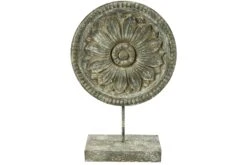 Ornament Rond Incus L Grijs