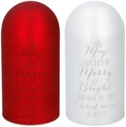 Kerstdecoratie Met LED Glas 2 Ass