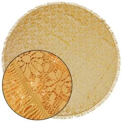 Unique Living Tafelkleed Foam Unique Outdoor 160cm Rond Mellow Yellow