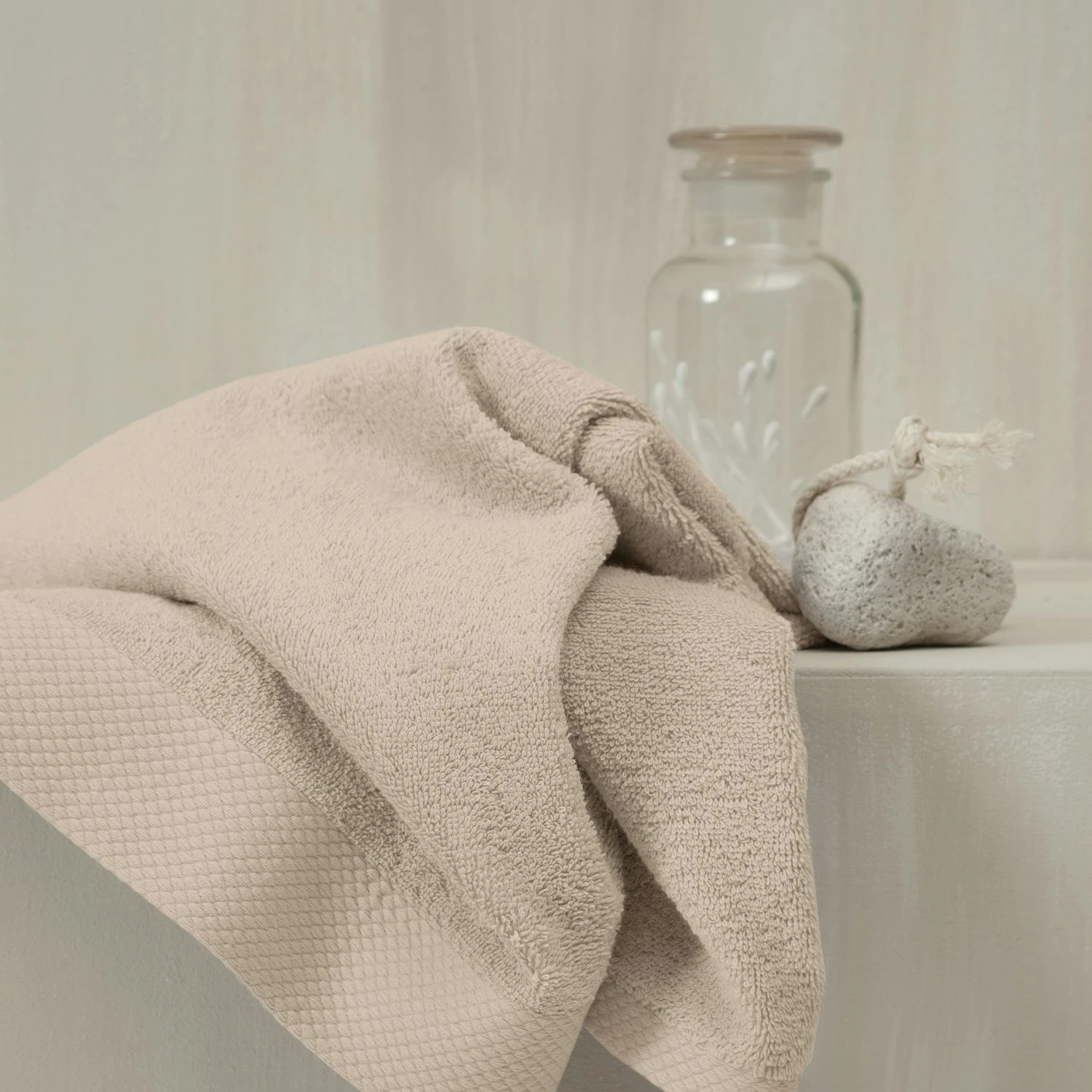 Seahorse Pure Douchelaken Sand 70x140 Cm - Afbeelding 3