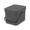 Brabantia Sort & Go Afvalemmer 6 Liter Grey