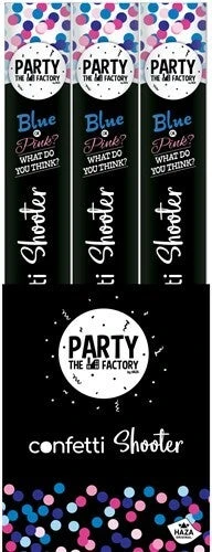 Confetti Kanon Blauw Jongen 40 Cm