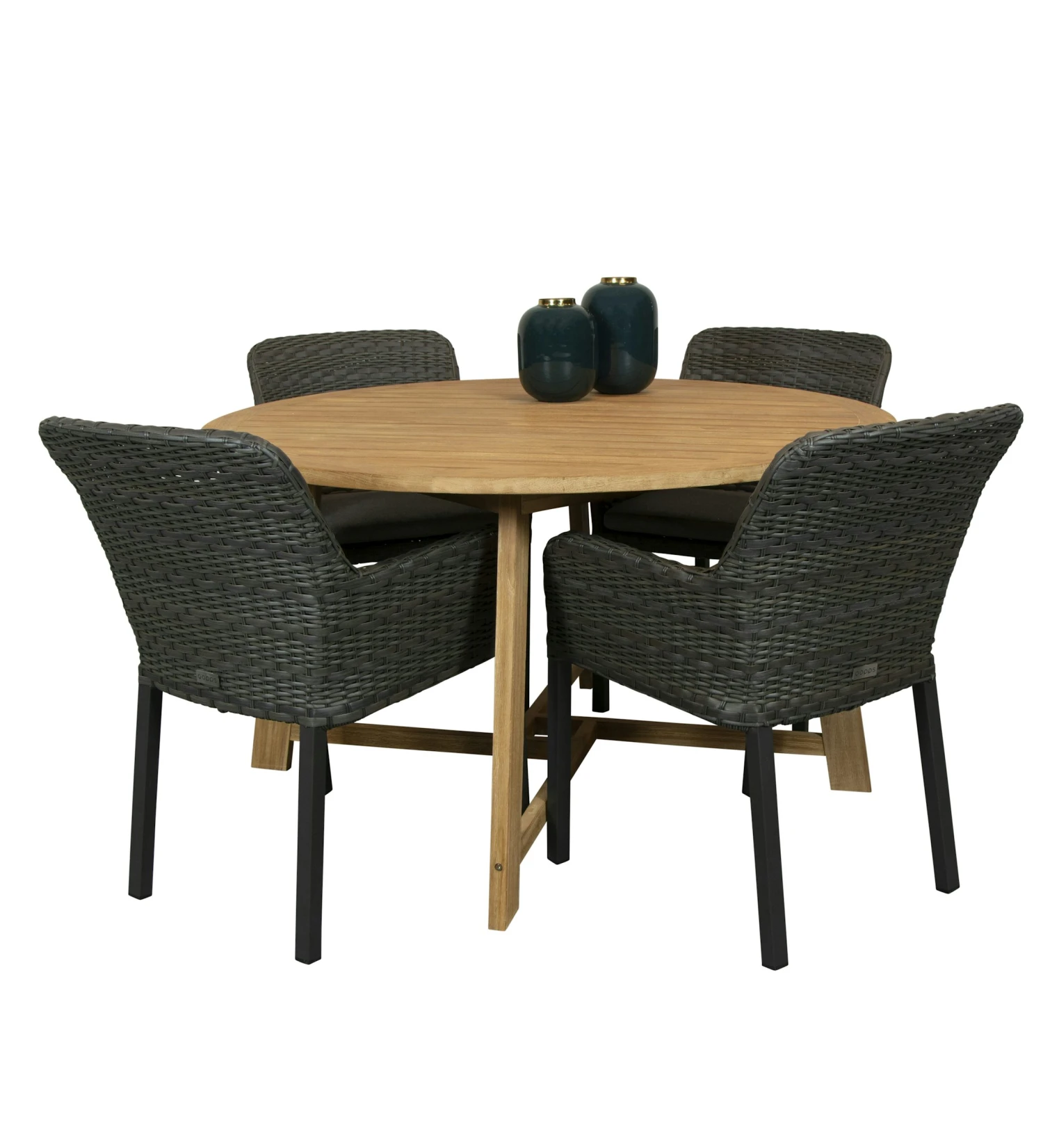 Alexander Teak Tuintafel 130 Rond Met Riverside Dining Tuinstoel - Afbeelding 2