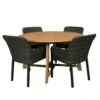 Alexander Teak Tuintafel 130 Rond Met Riverside Dining Tuinstoel
