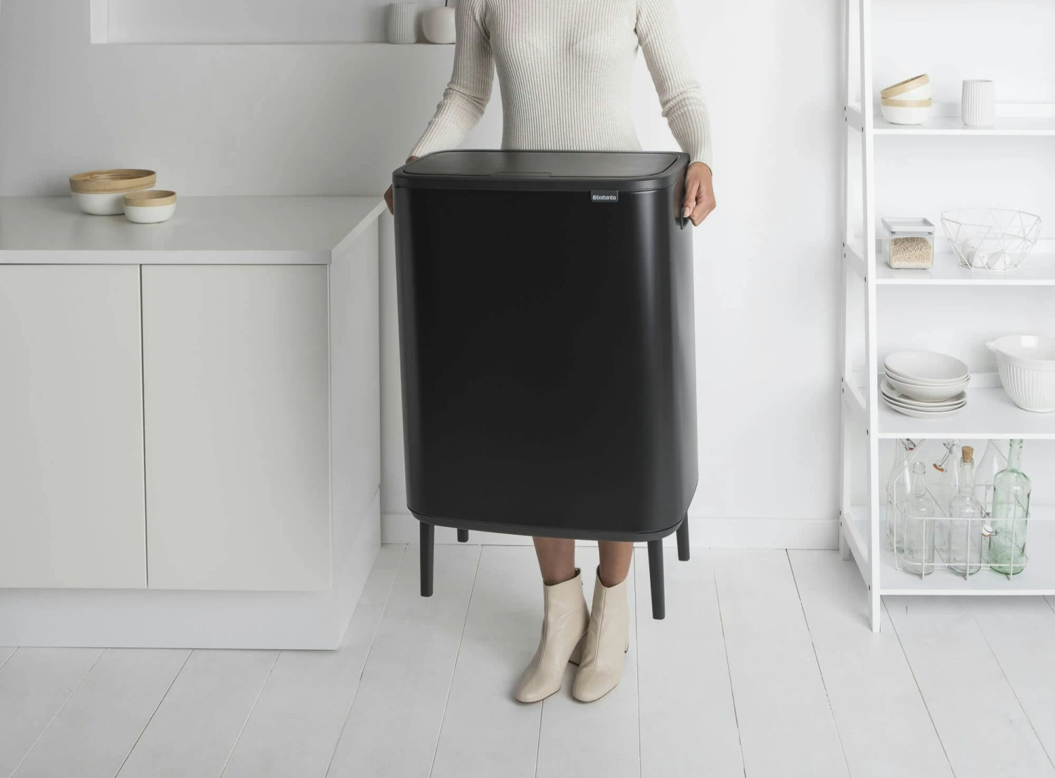 Brabantia Bo Touch Bin Hi 2x30 Liter Matt Black - Afbeelding 7