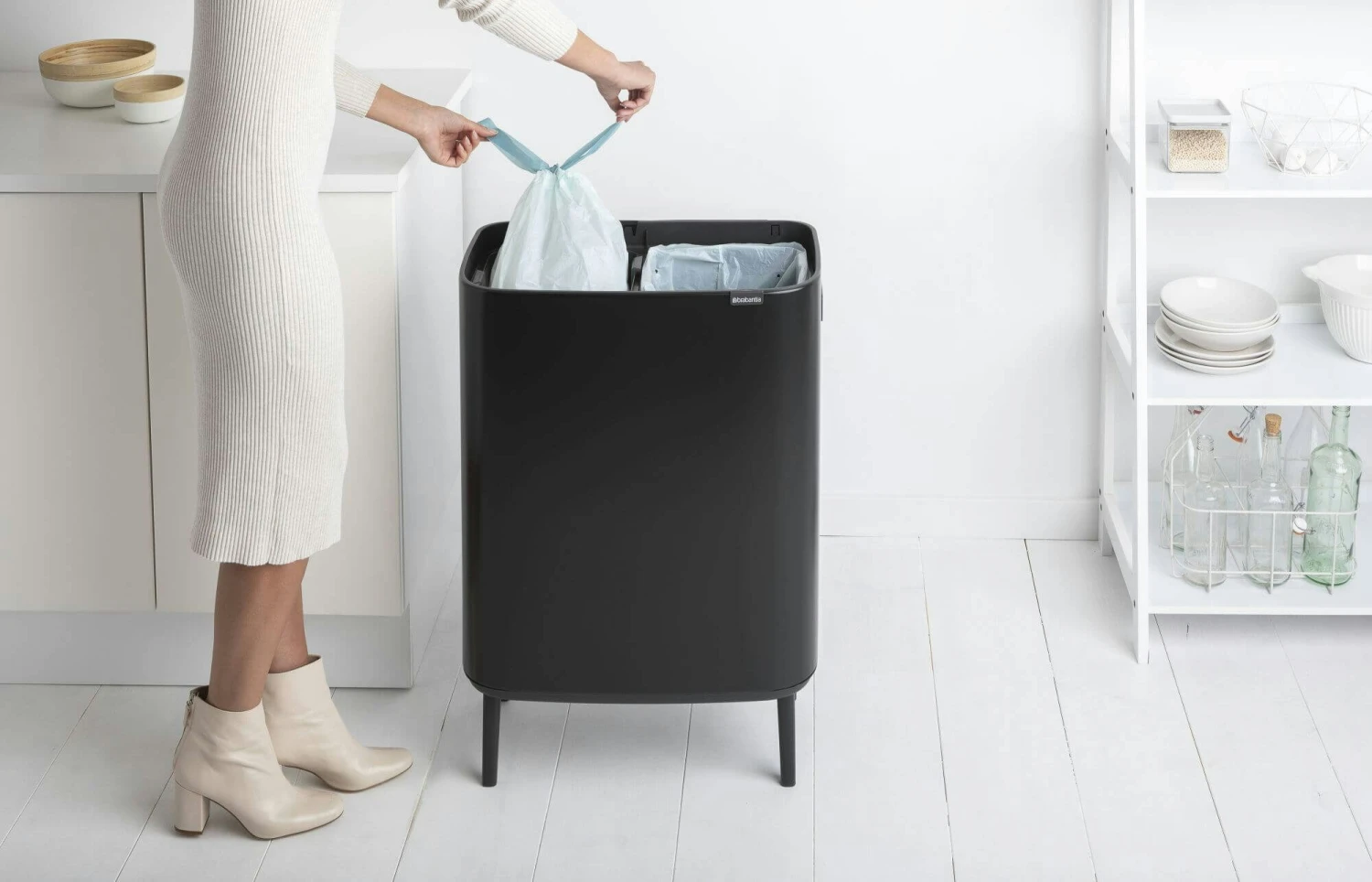 Brabantia Bo Touch Bin Hi 2x30 Liter Matt Black - Afbeelding 6