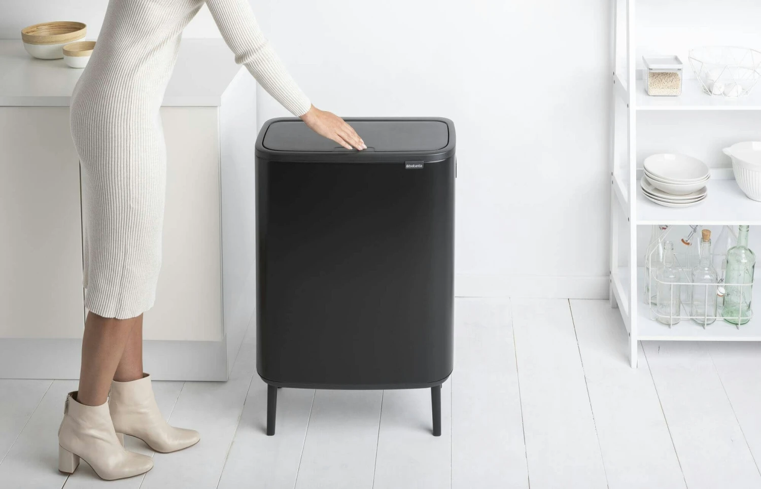 Brabantia Bo Touch Bin Hi 2x30 Liter Matt Black - Afbeelding 11