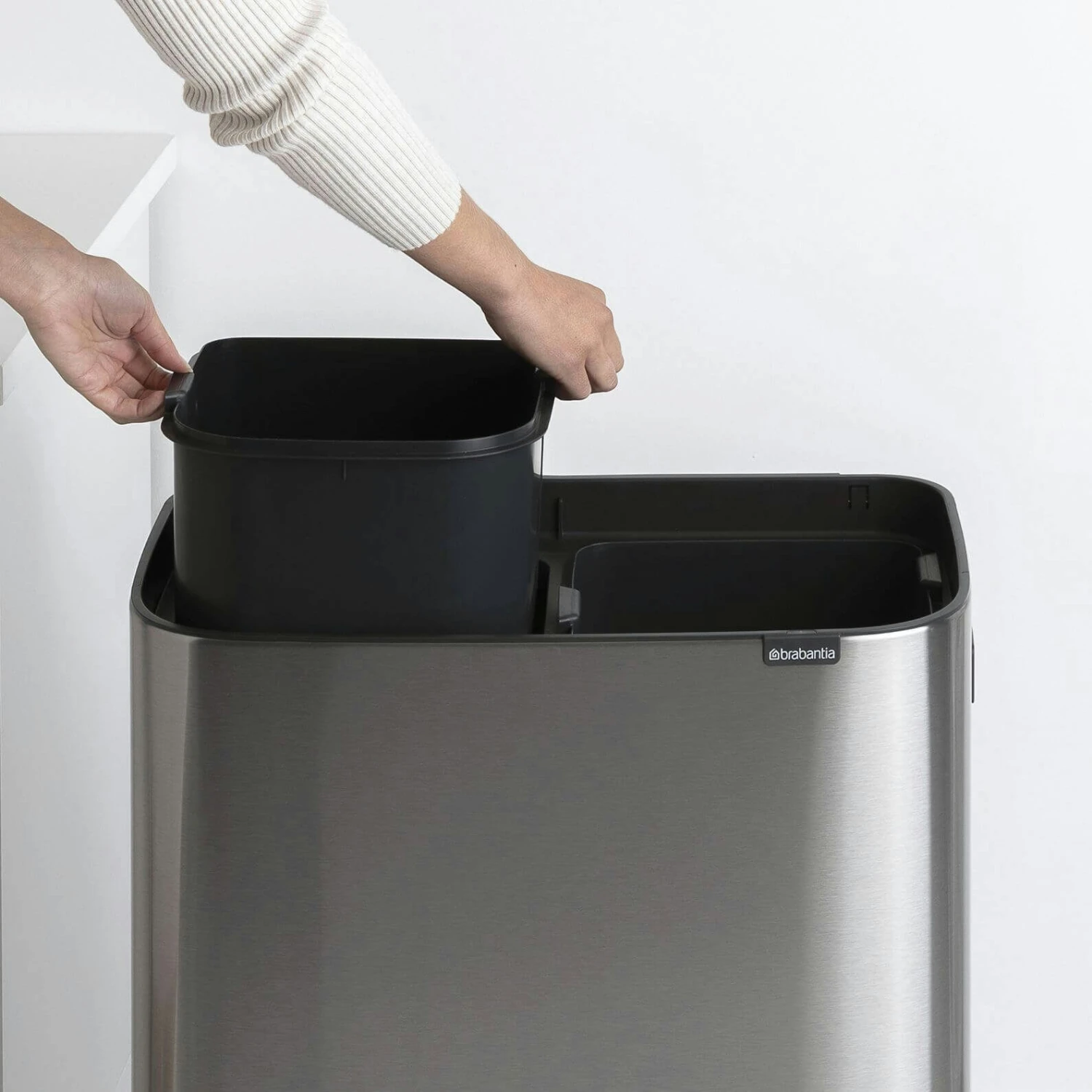 Brabantia Bo Touch Bin Hi 2x30 Liter Matt Steel Fingerprint Proof - Afbeelding 7