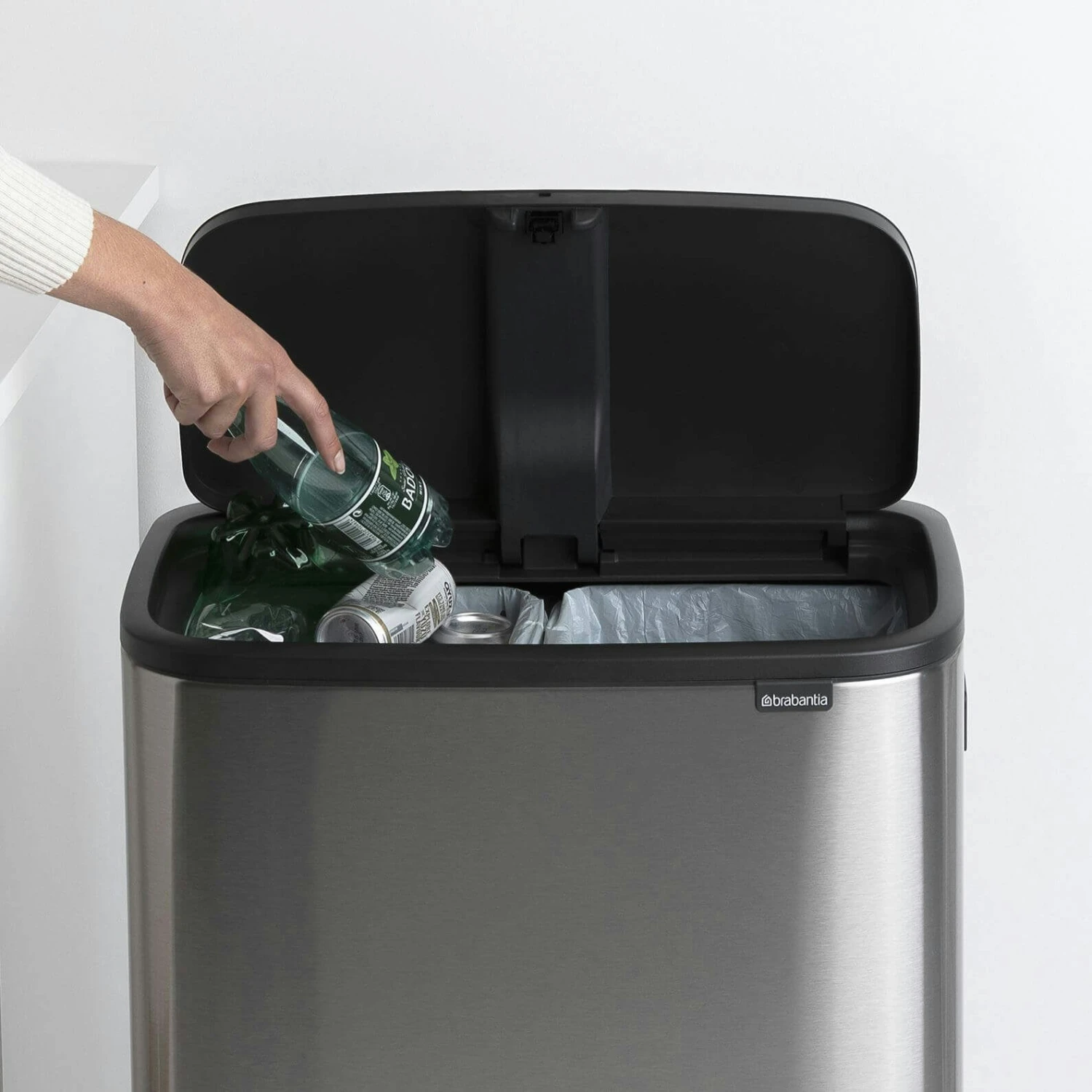 Brabantia Bo Touch Bin Hi 2x30 Liter Matt Steel Fingerprint Proof - Afbeelding 6