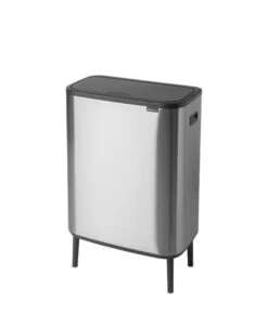 Brabantia Bo Touch Bin Hi 2x30 Liter Matt Steel Fingerprint Proof