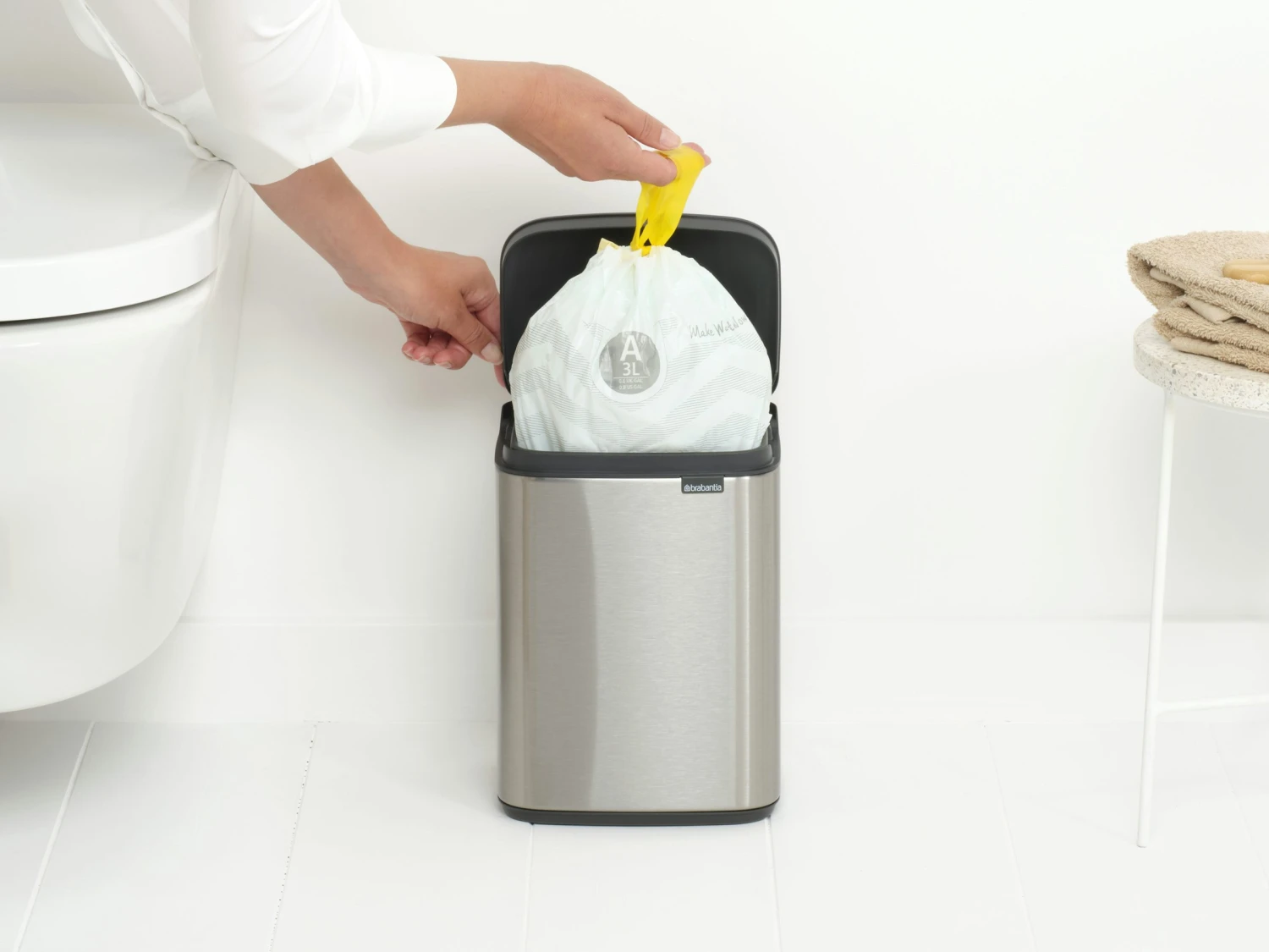 Brabantia Bo Touch Bin 4 Liter Met Kunststof Binnenemmer Matt Steel Fpp - Afbeelding 5