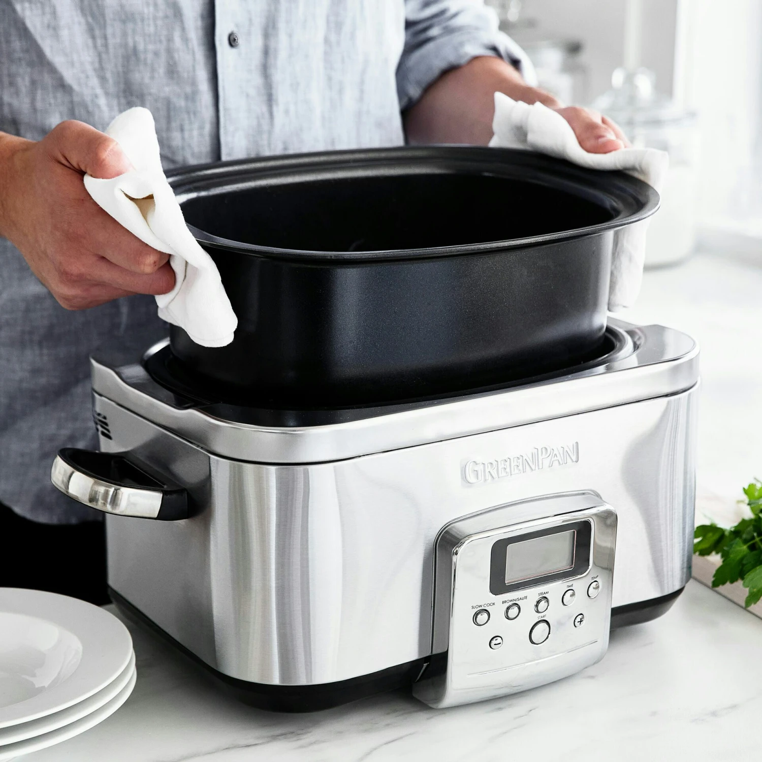 Greenpan Slow Cooker Stainless Steel 6 Liter - Afbeelding 7