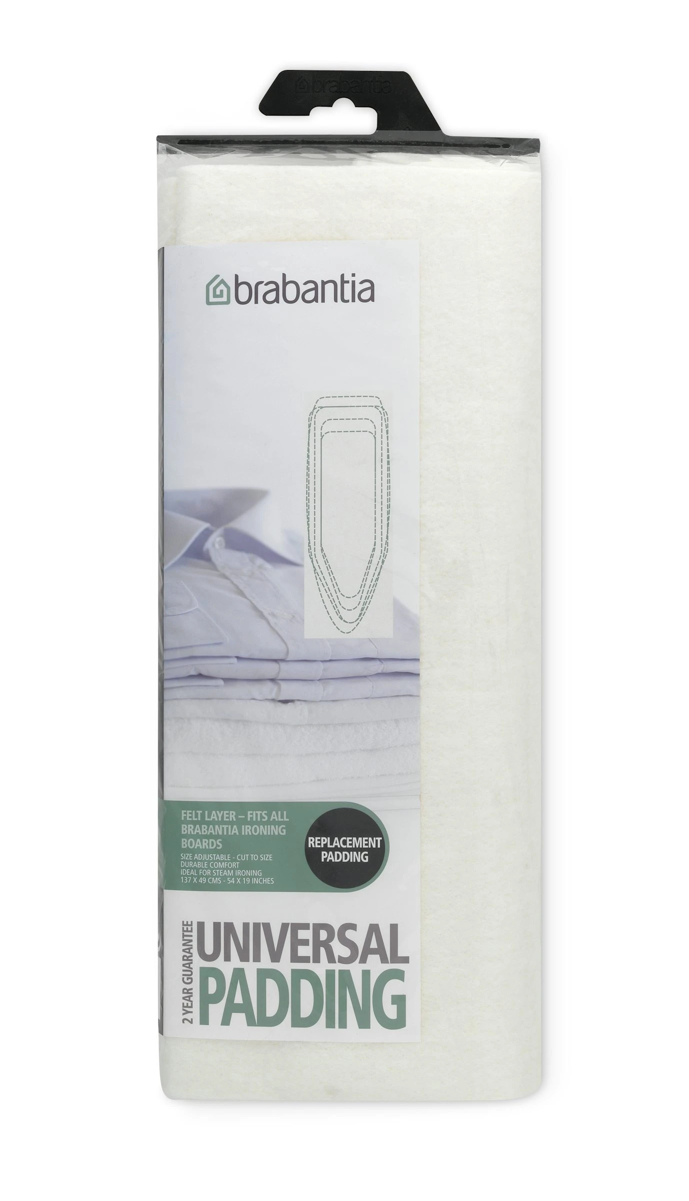 Brabantia Viscoselaag Universeel, Wit 135 X 49 Cm