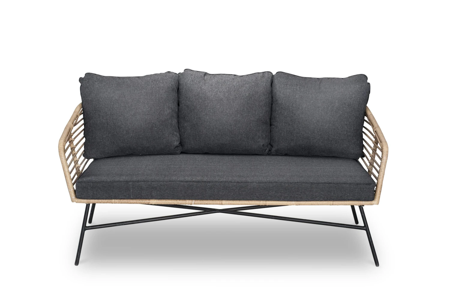 Forester Lounge Bank 3 Zits Bamboo Look Naturel