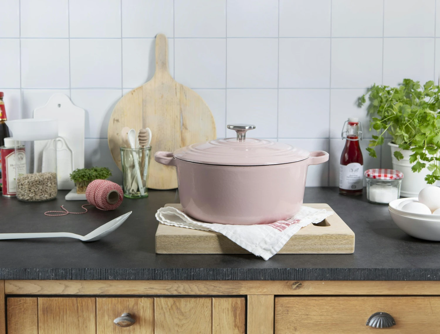 BK Bourgogne Braadpan 28 Cm Dusky Pink - Afbeelding 7