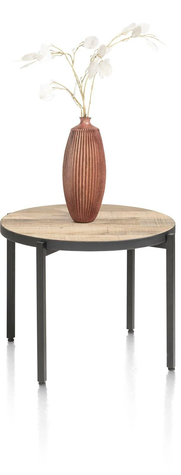 Ostrava Salontafel Rond 54 Cm. - Met Omkeerbaar Blad - Afbeelding 4