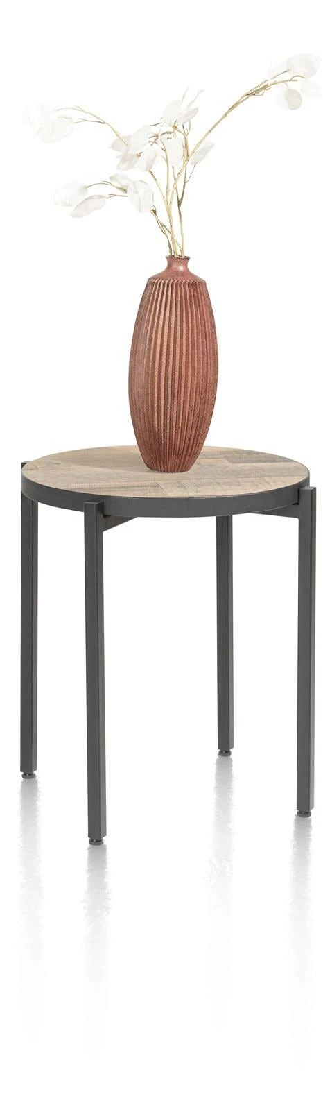 Bijzettafel Rond 44 Cm. - Met Omkeerbaar Blad - Afbeelding 4