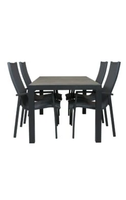 Qopps Levas Tuintafel 160 X 90 Mat Royal Grey Met Cambridge Dining Tuinstoel