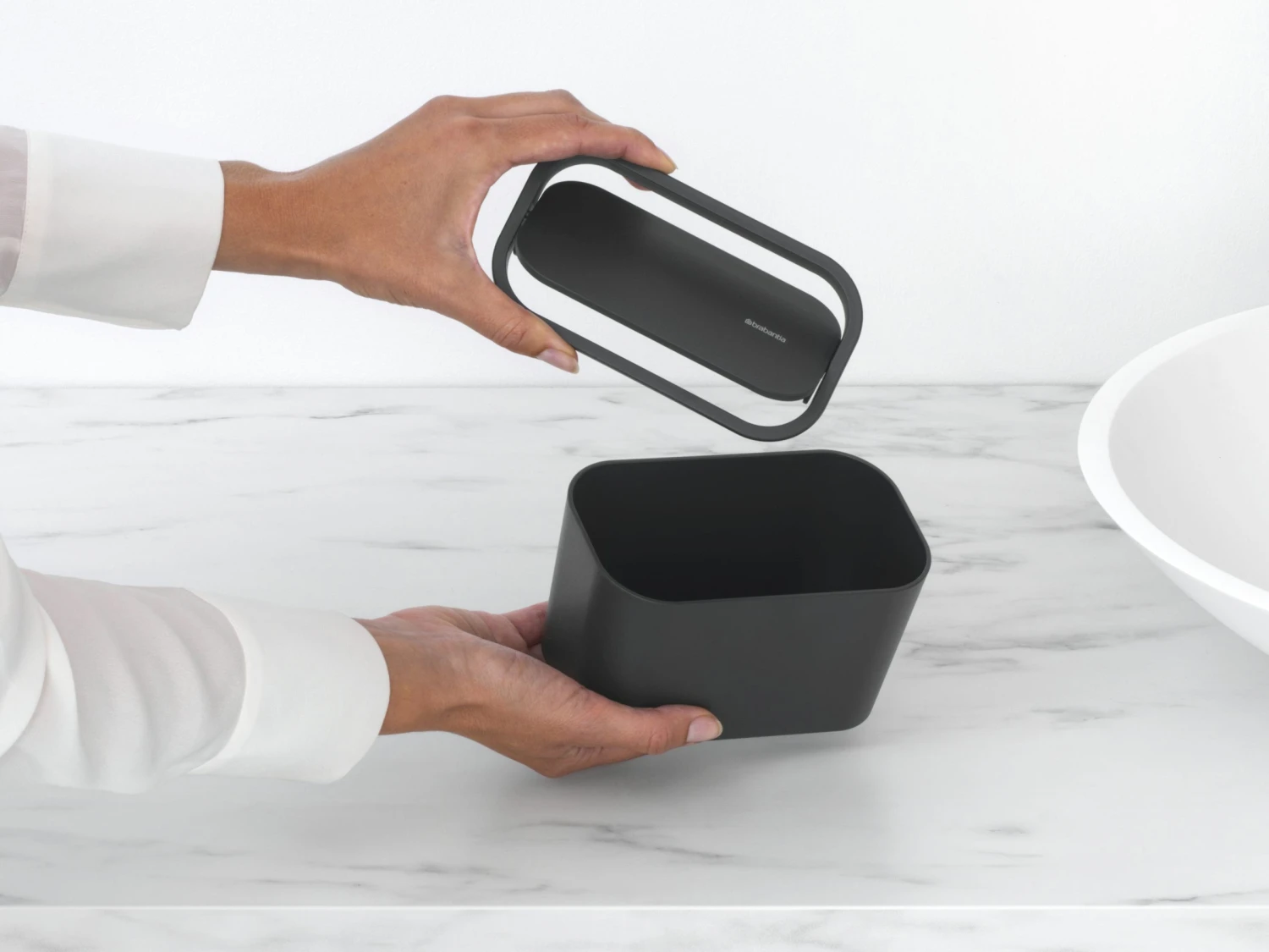 Brabantia Mindset Badkamer Afvalbakje Dark Grey - Afbeelding 3