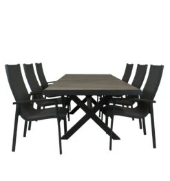 Qopps Ottowa Uitschuif Tafel 205/265 X 100 Antraciet Met Cambridge Dining Stoel