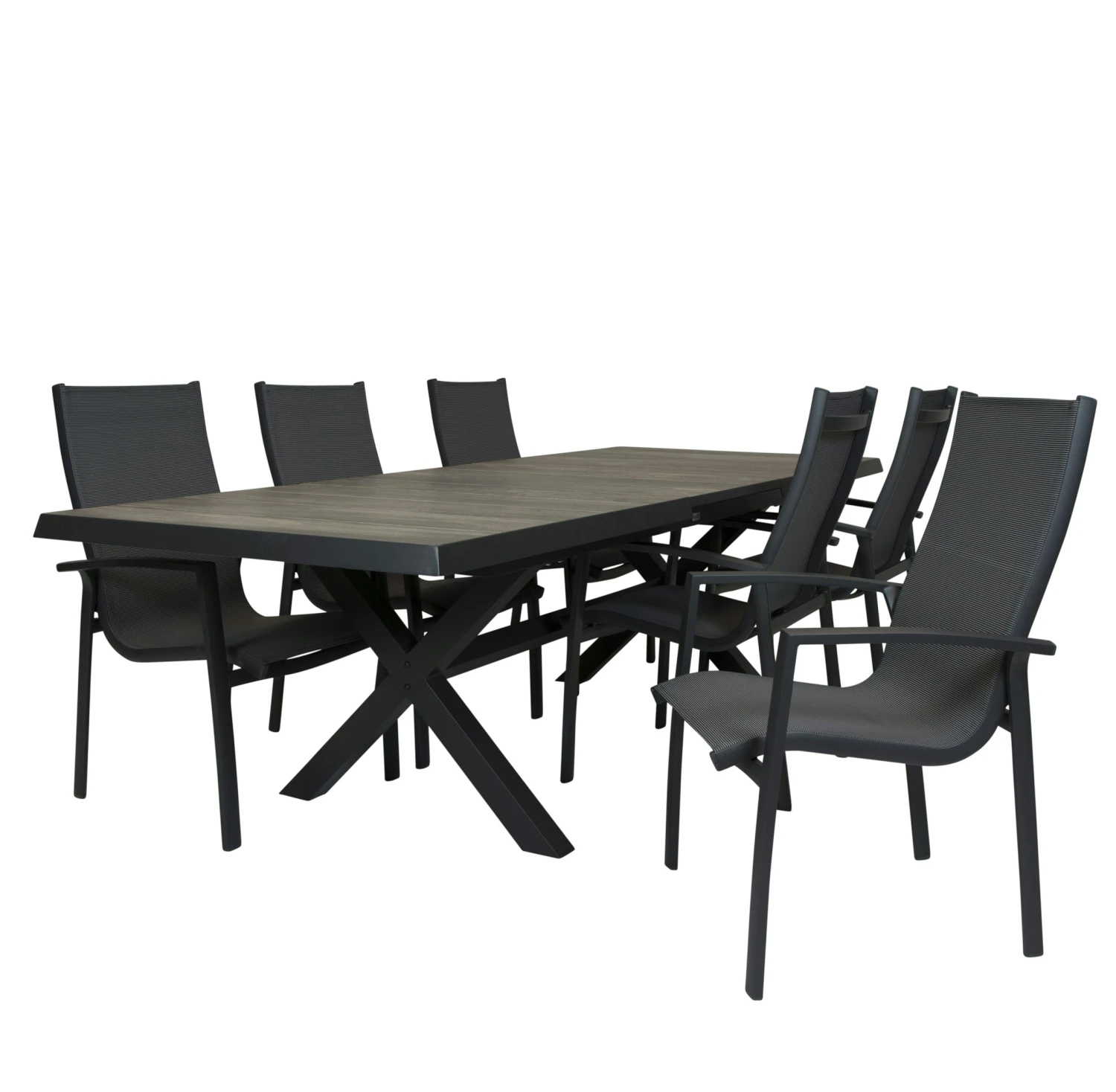 Qopps Ottowa Uitschuif Tafel 205/265 X 100 Antraciet Met Cambridge Dining Stoel - Afbeelding 2